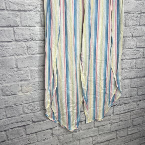 Jessica Simpson Womens Swim Cover Up Pants Size XL Striped White New Tie Belt - Picture 3 of 5